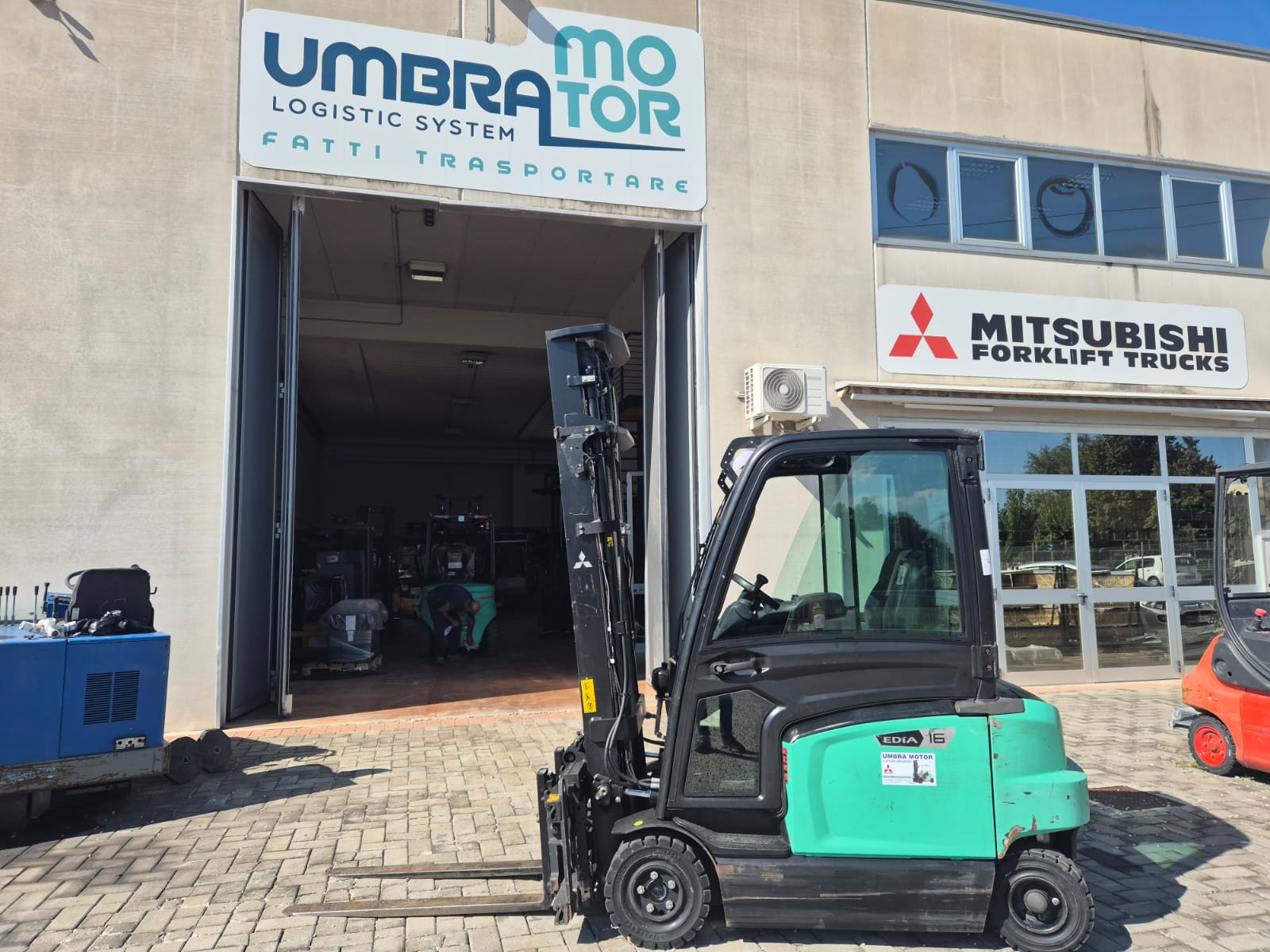 Carrello elevatore elettrico Mitsubishi FB16AN usato garantito (rif.0178)
