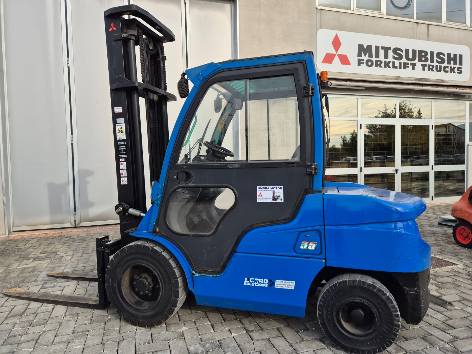 Carrello frontale diesel Mitsubishi FD35N usato garantito (rif.183)