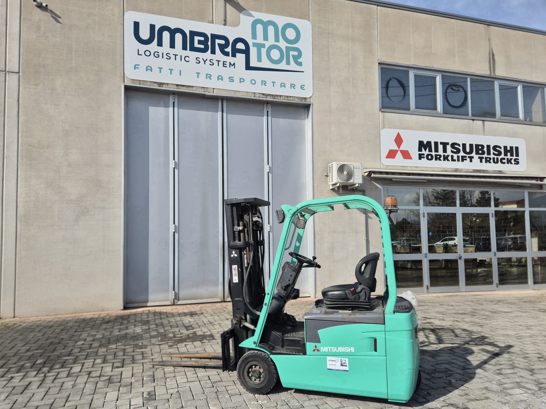 Carrello elevatore elettrico Mitsubishi FB18NT usato garantito (rif.186)