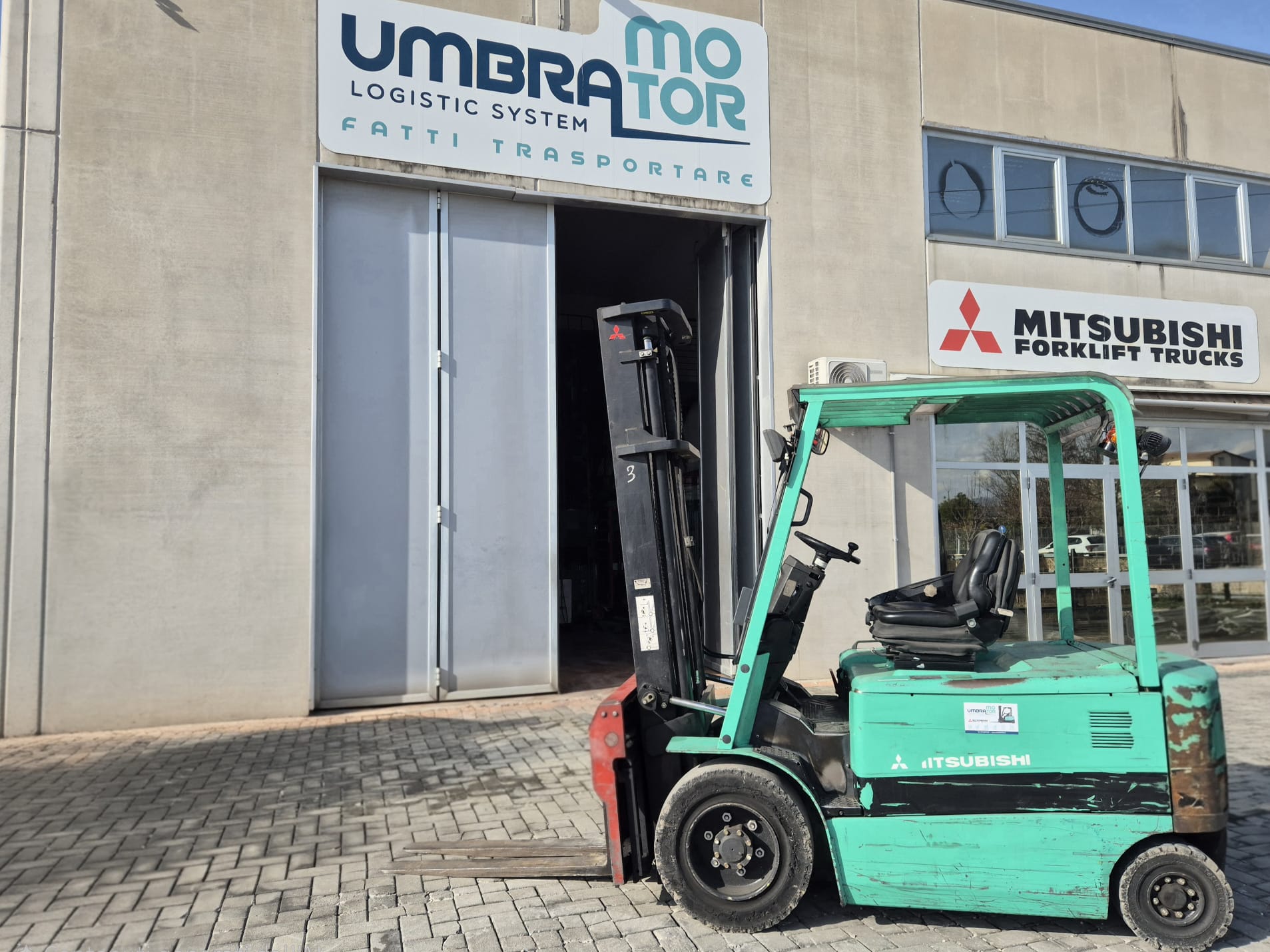 Carrello elevatore elettrico Mitsubishi FB30K-PAC usato garantito (rif.187)